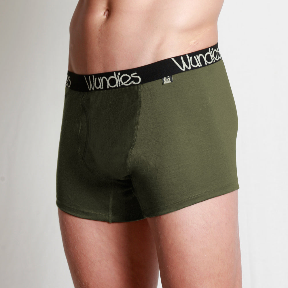 Men's Merino fitted boxers with fly