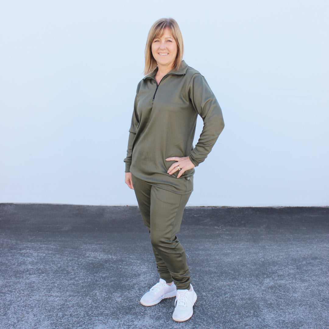 Merino Zip Top