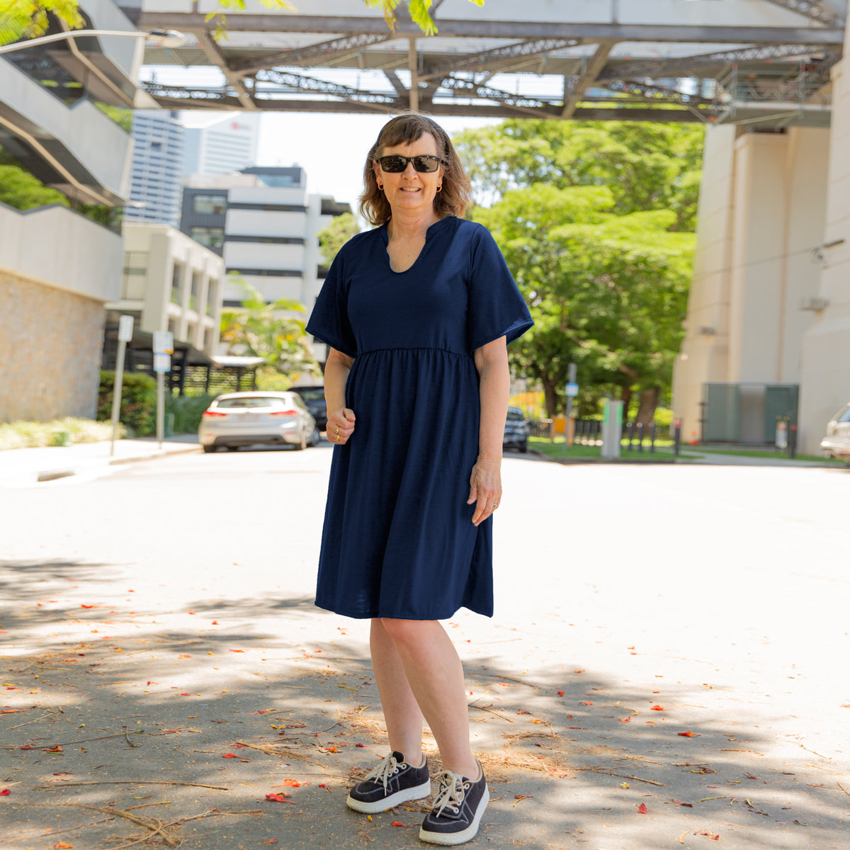 Merino Pocket Dress Navy