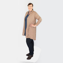Load image into Gallery viewer, Merino Long Swing Jacket Taupe

