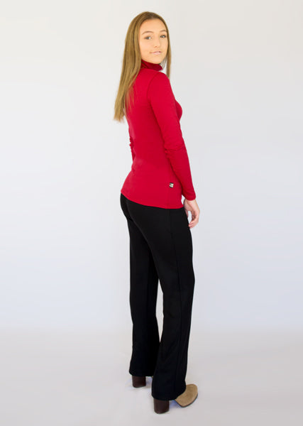 Merino Straight Leg Pants Black