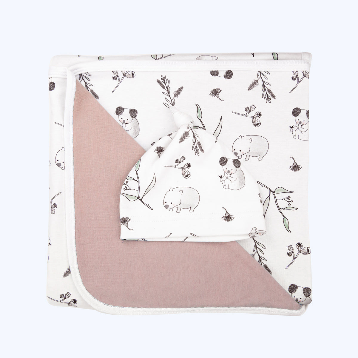 Organic Merino and Cotton Australiana baby blanket