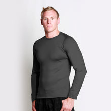 Load image into Gallery viewer, Men&#39;s Long Sleeve Crew T-shirt Charcoal Grey
