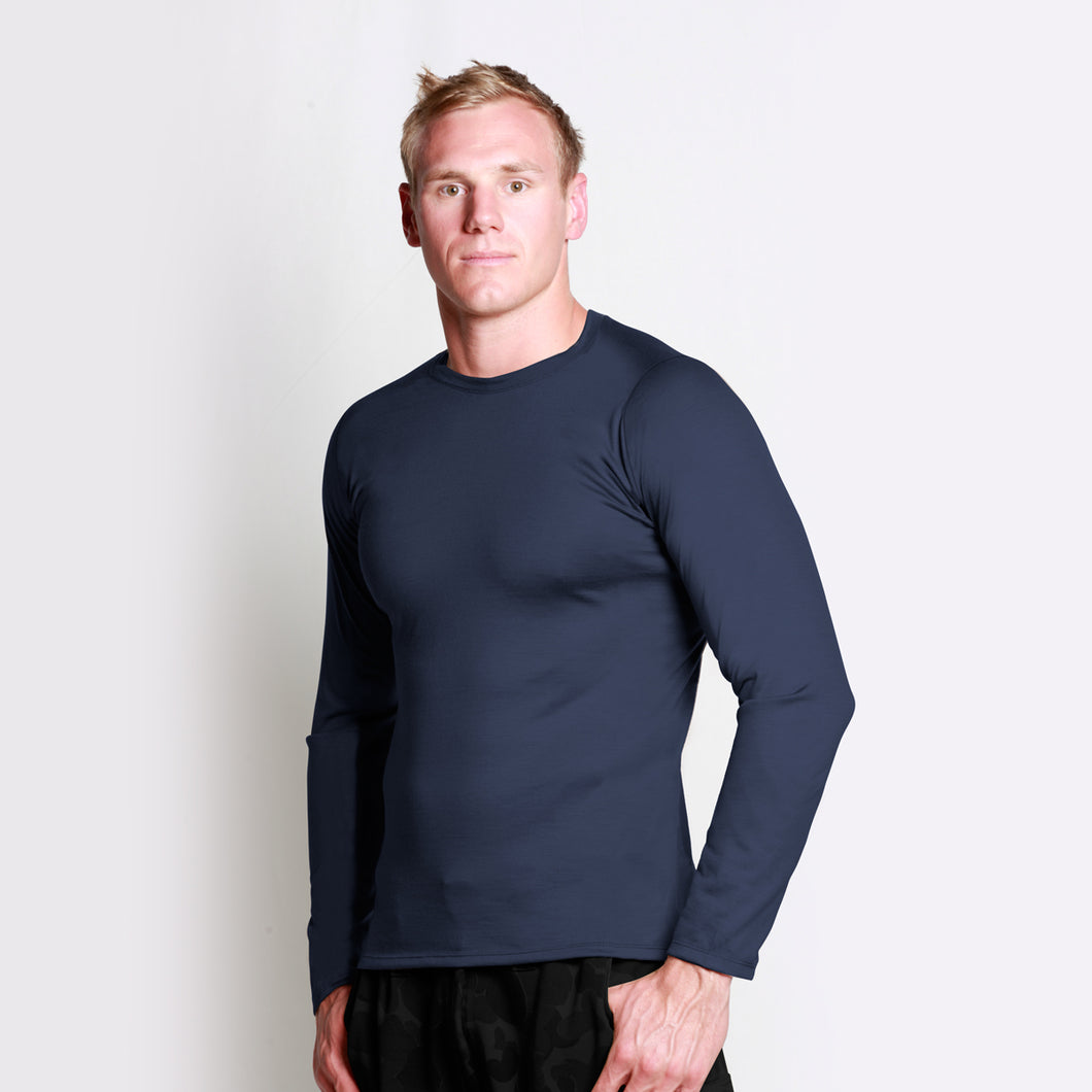 Men's Long Sleeve Crew T-shirt Navy