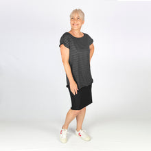 Load image into Gallery viewer, Stripe Cap Sleeve Merino T-shirt
