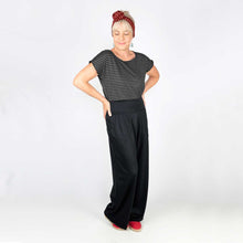 Load image into Gallery viewer, Stripe Cap Sleeve Merino T-shirt
