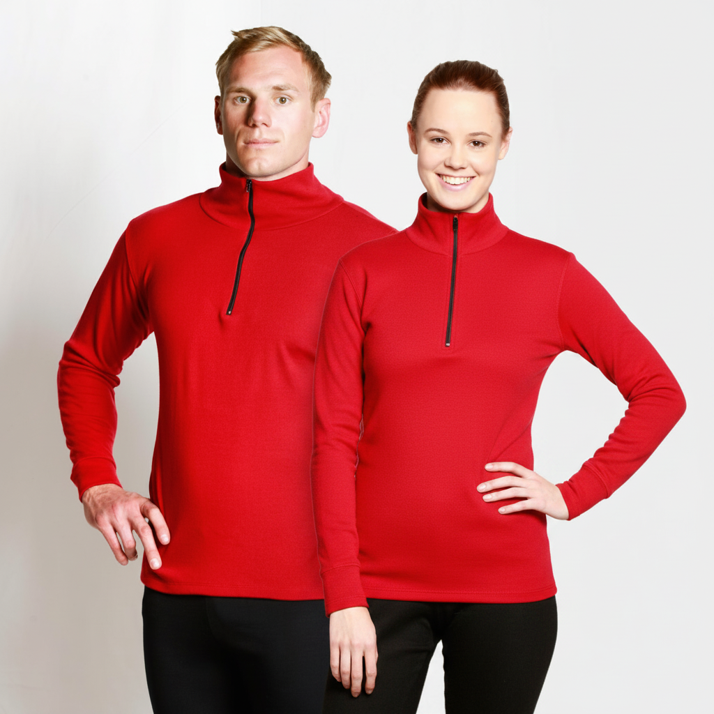 #520 Long Sleeve Merino Zip Top 275gsm