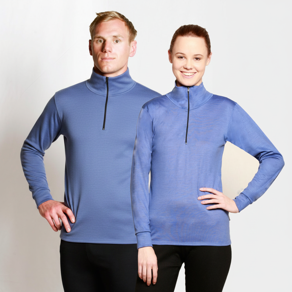 #520 Long Sleeve Merino Zip Top 275gsm