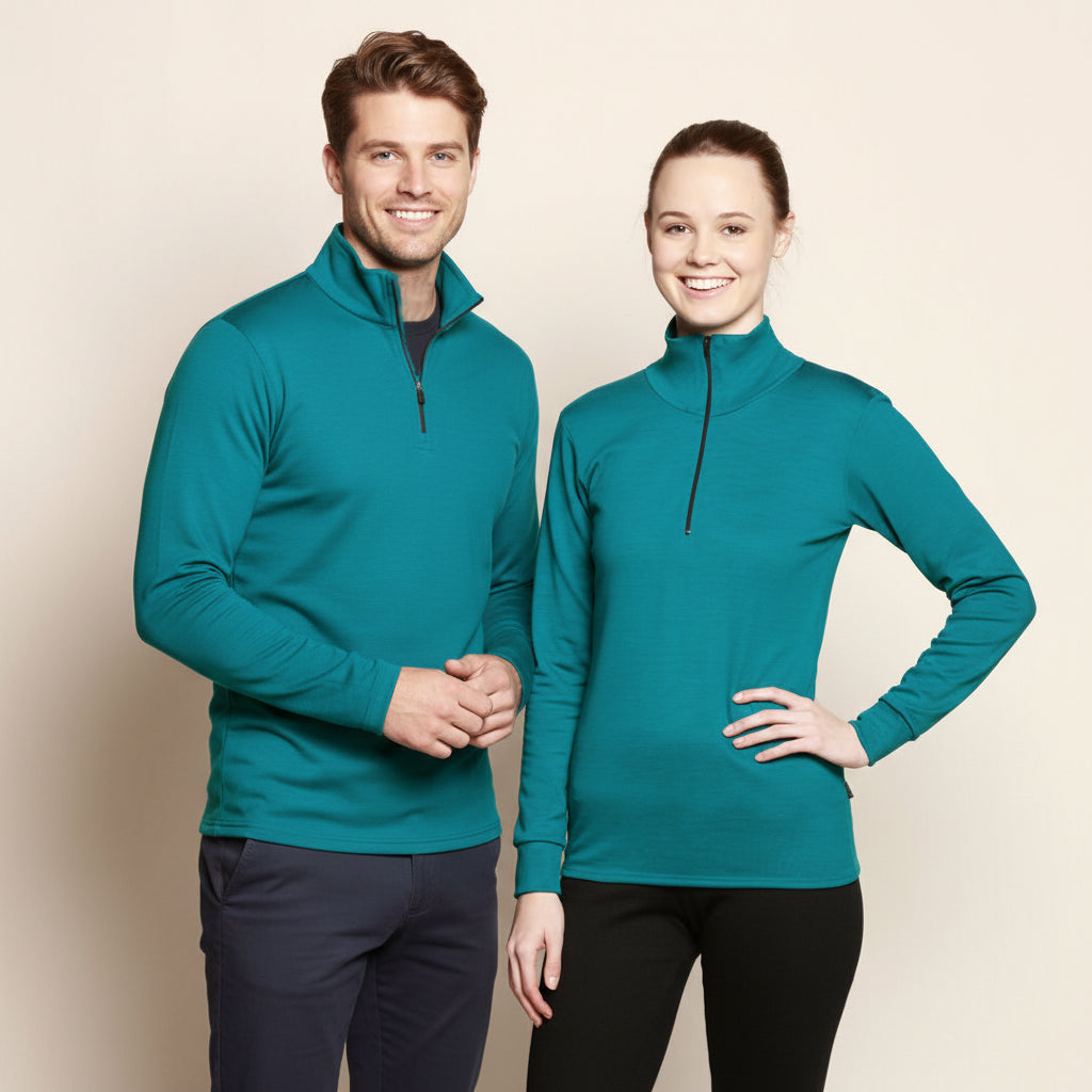 #520 Long Sleeve Merino Zip Top 275gsm