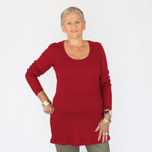 Load image into Gallery viewer, Merino Tunic Top in Red
