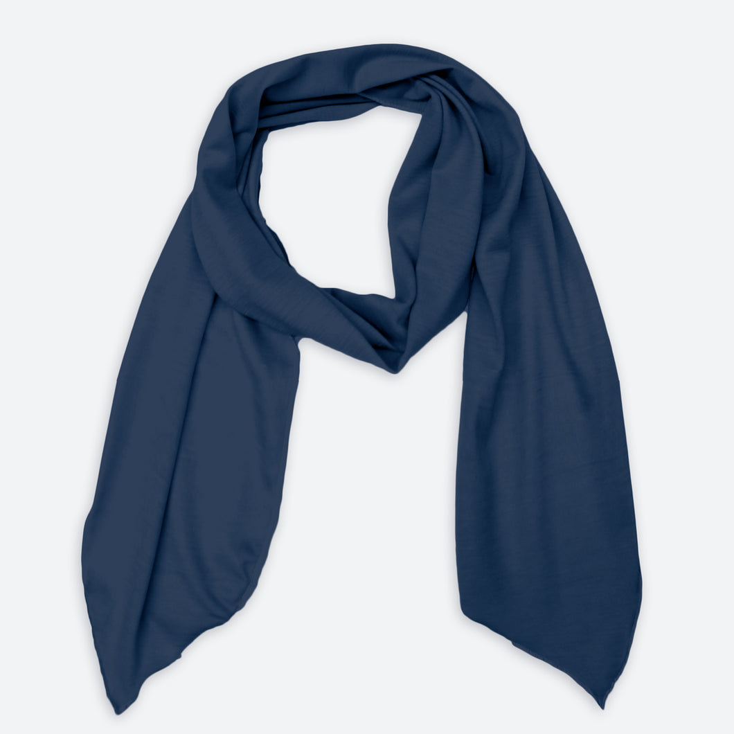 Merino belt and scarf in navy