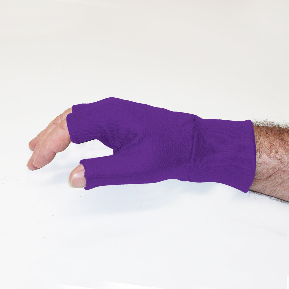 Merino Wool Fingerless Gloves in Purple colour