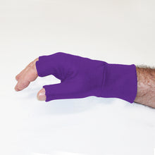 Load image into Gallery viewer, Merino Wool Fingerless Gloves in Purple colour
