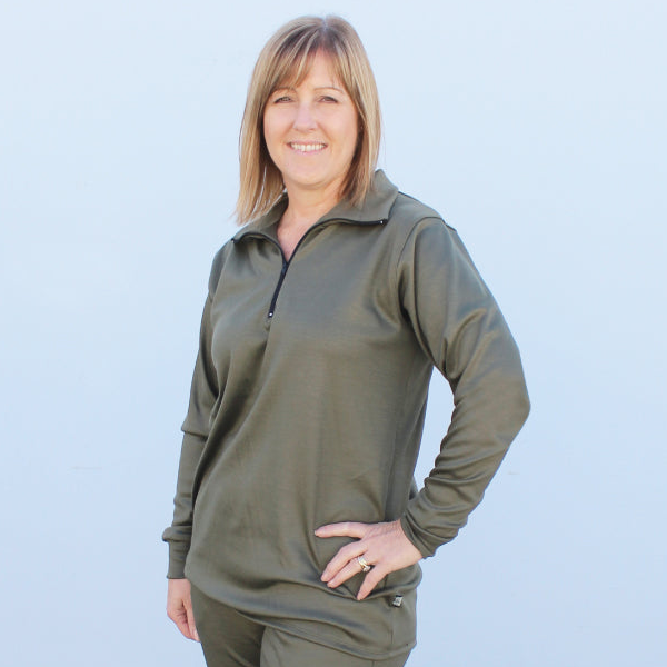 #520 Long Sleeve Merino Zip Top 275gsm