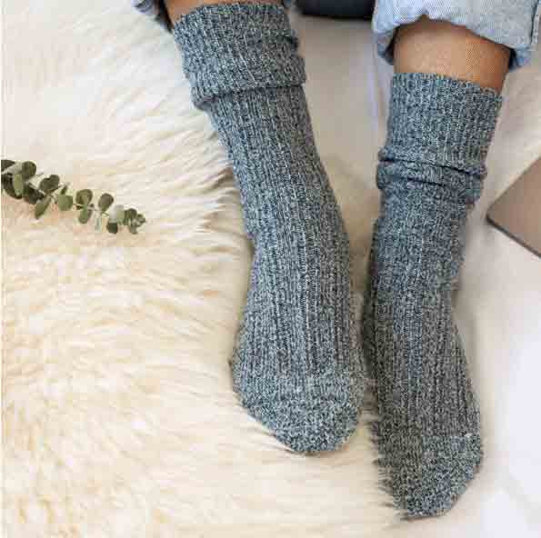 #7506c Extra Warm, Snug Cushion Foot Comfort Merino Sock