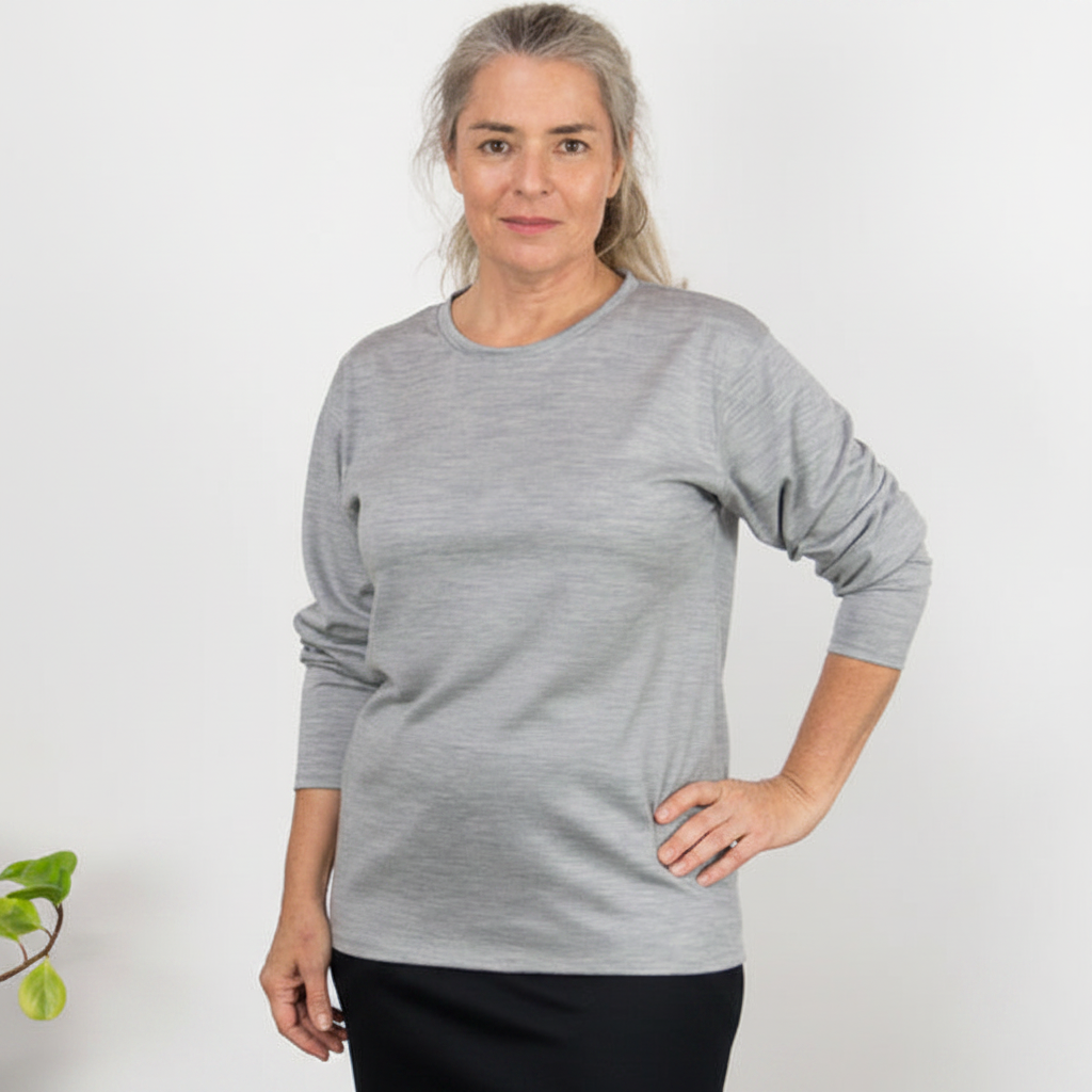 #111 Long Sleeve Crew Neck Merino T-Shirt 175gsm