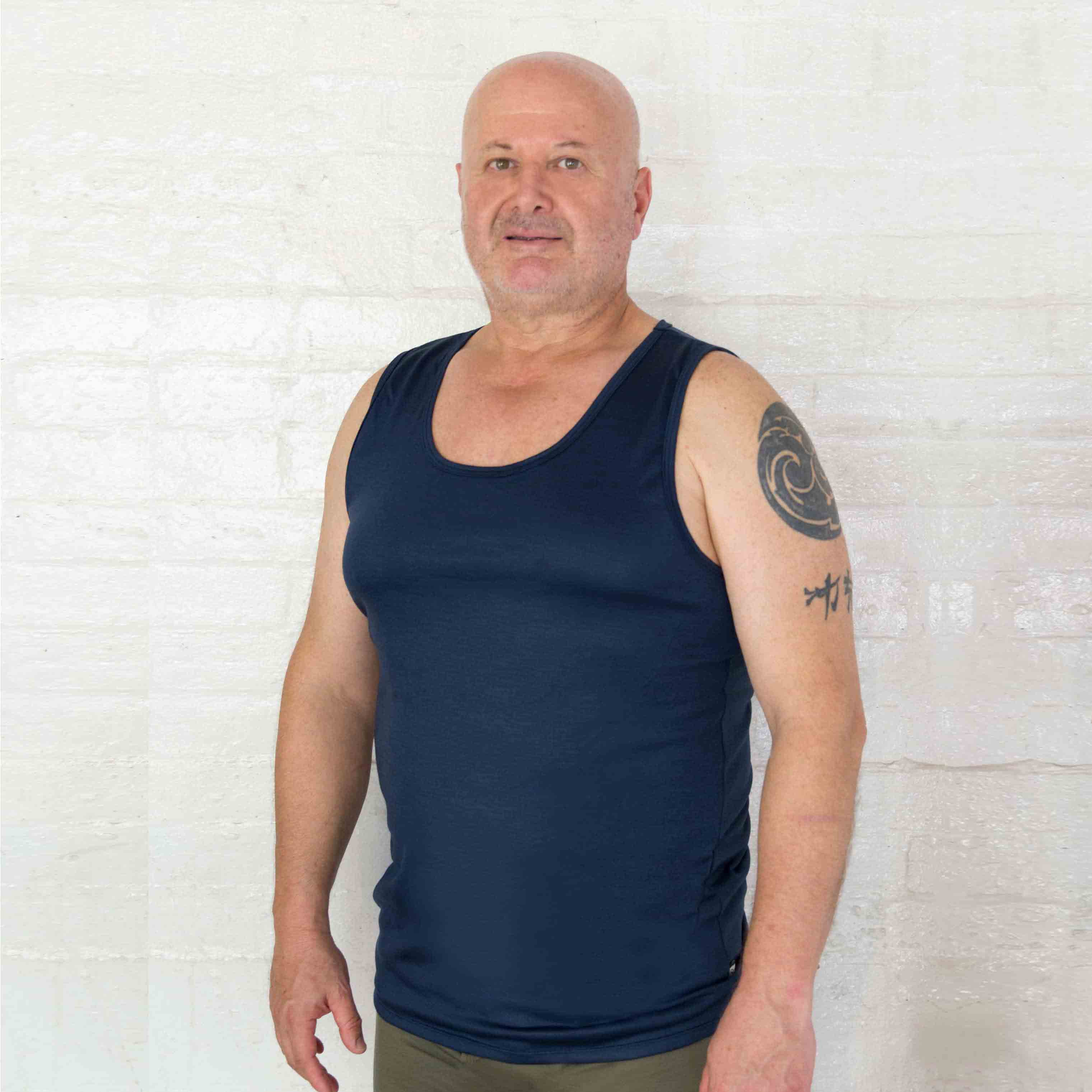 #806 Mens Merino Singlet 175gsm