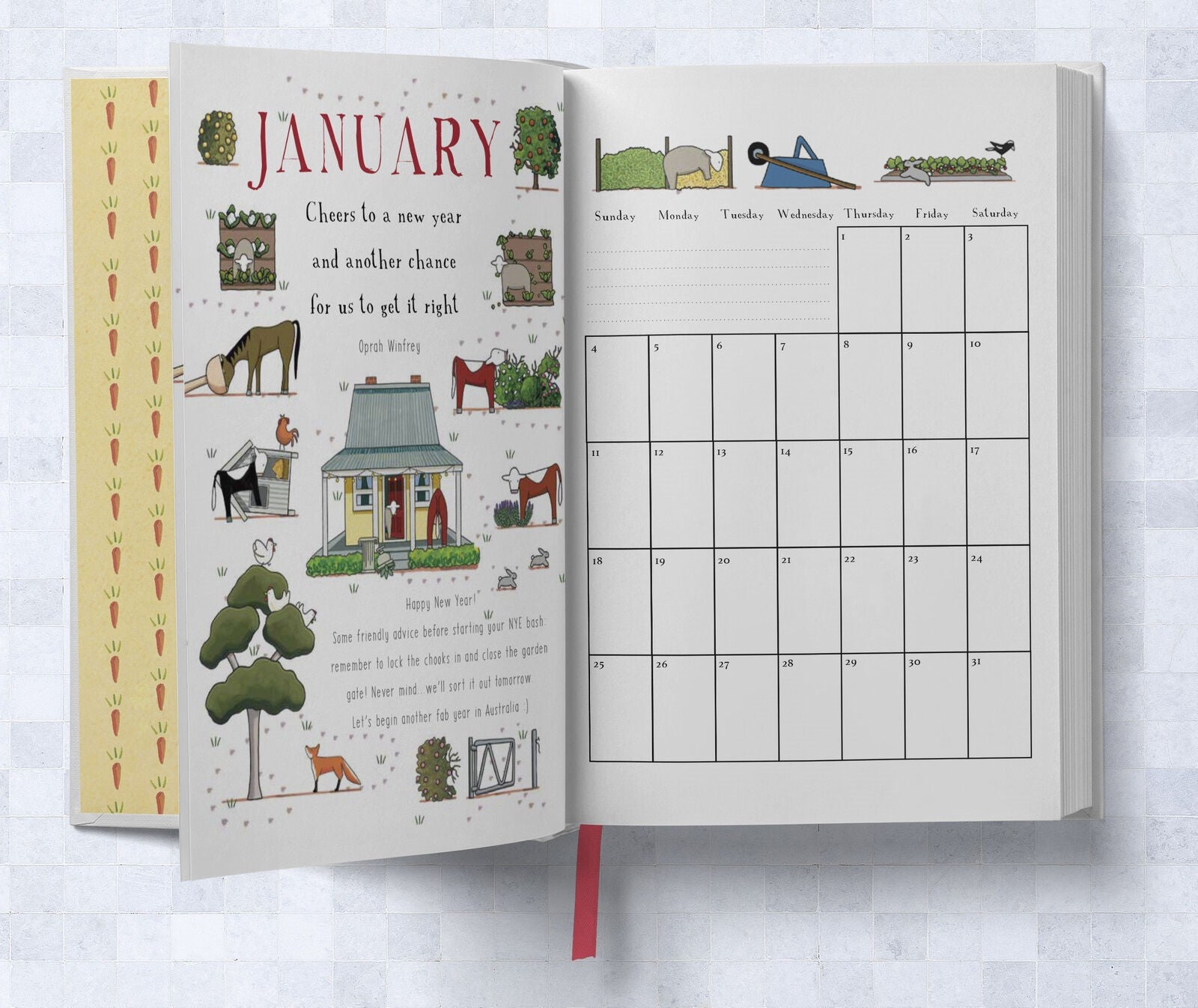 Red Tractor Designs Diary for 2026