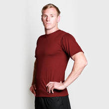 Load image into Gallery viewer, Men&#39;s Merino Crew T-shirt Burgundy
