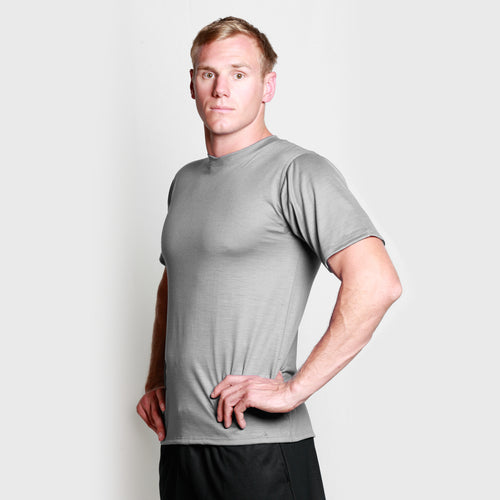 Men's Merino Crew T-shirt Grey