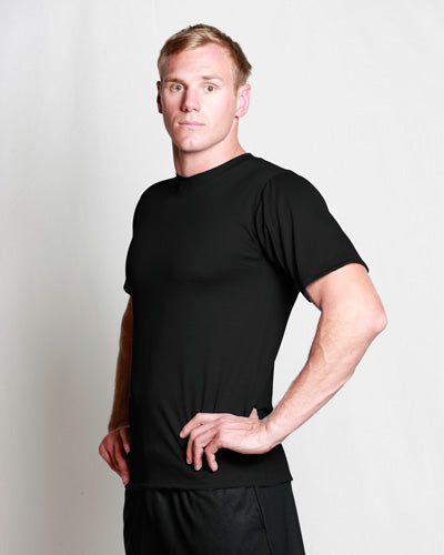 Mens Merino Crew T-Shirt Black