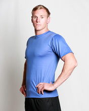 Load image into Gallery viewer, Mens Merino Crew T-Shirt Blue
