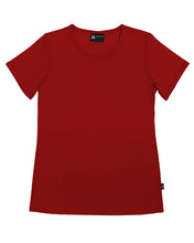 Load image into Gallery viewer, Women&#39;s Crew Neck Merino T-shirt red
