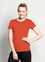Load image into Gallery viewer, Women&#39;s Crew Neck Merino T-shirt Orange
