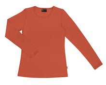 Load image into Gallery viewer, Merino Women&#39;s Crew neck T-shirt Orange
