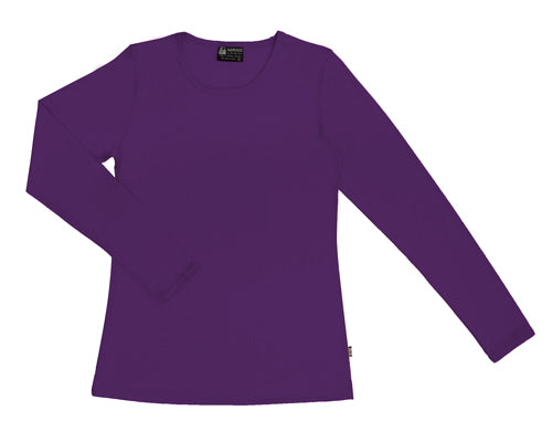 Merino Women's Crew neck T-shirt purple