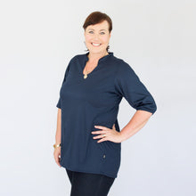Load image into Gallery viewer, Womens Merino Tunic Top Navy
