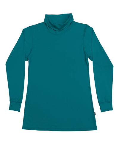 Women's Roll Neck Merino Skivvy Teal
