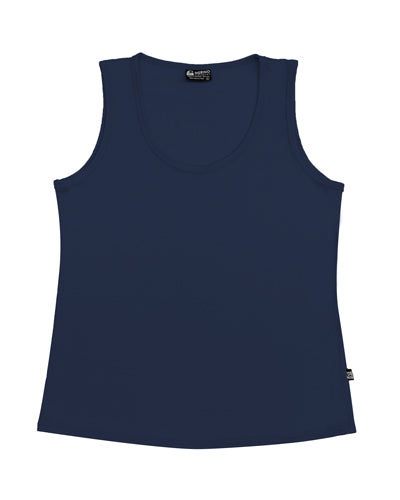 Womens Merino Singlet Navy