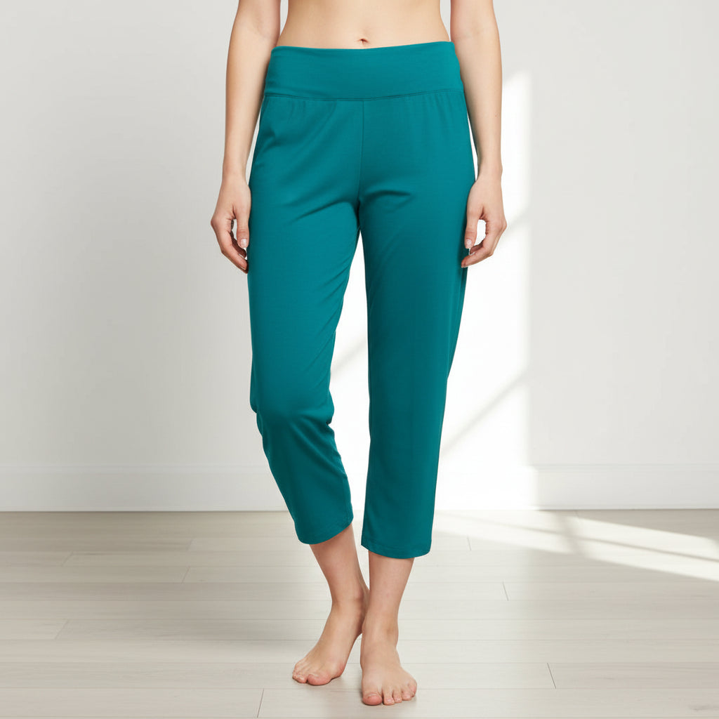 Women's Merino Crop Pants Teal
