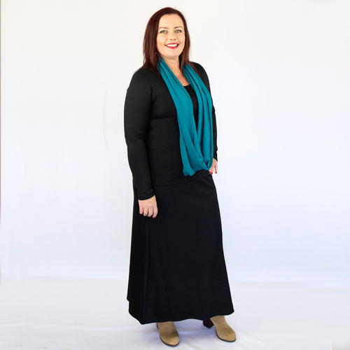 Merino A-line Skirt Black