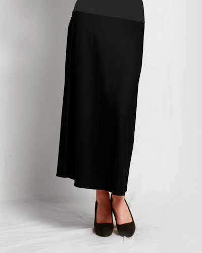 Merino A-line Skirt Black