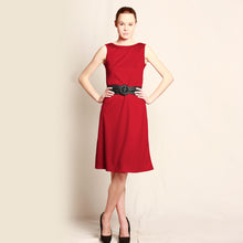 Load image into Gallery viewer, Merino Long Shift Dress - Reversible Red
