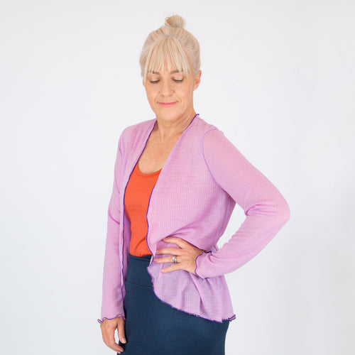 Merino Light Cardigan Lilac