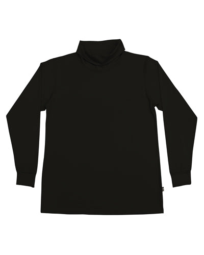 Men's Merino Roll Neck Skivvy - Black