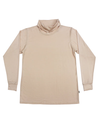 Men's Merino Roll Neck Skivvy - Latte