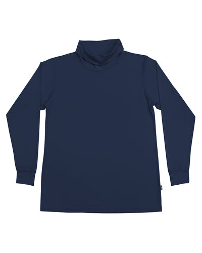 Men's Merino Roll Neck Skivvy - Navy