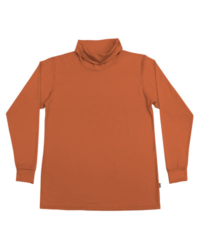 Men's Merino Roll Neck Skivvy - Orange