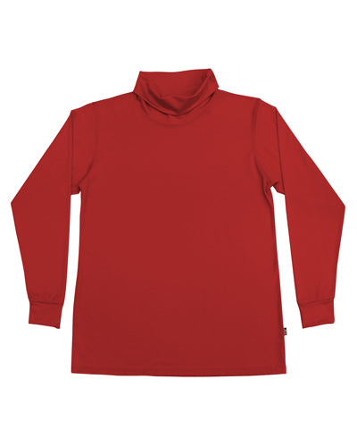 Men's Merino Roll Neck Skivvy - Red