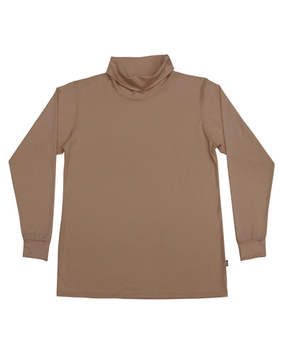 Men's Merino Roll Neck Skivvy taupe