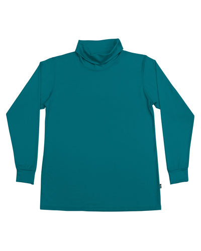 Men's Merino Roll Neck Skivvy - Teal