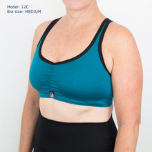 Load image into Gallery viewer, 100% Merino Sports Bra Teal
