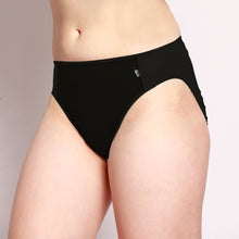 Load image into Gallery viewer, Merino Hit Cut Panel Brief Black
