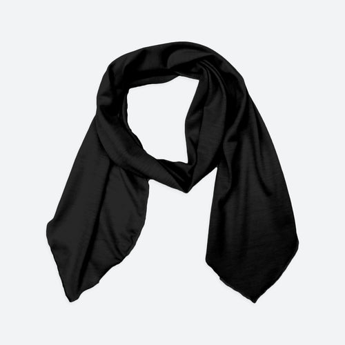 Merino Light Narrow Scarf in Black