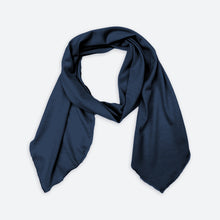 Load image into Gallery viewer, Merino Light Narrow Scarf in Navy
