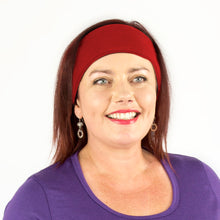 Load image into Gallery viewer, Merino Earwarmers / Head Band Red
